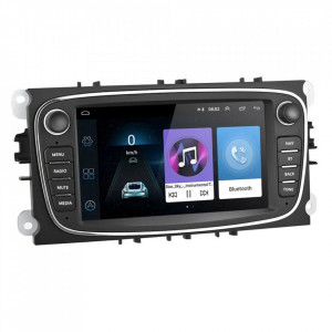 Navigatie dedicata cu Android Ford Focus II 2007 - 2011, negru, 1GB RAM, Radio GPS Dual Zone, Display HD 7" Touchscreen, Internet Wi-Fi, Bluetooth, MirrorLink, USB, Waze