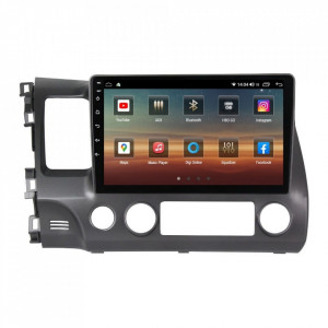 Navigatie dedicata cu Android Honda Civic VIII Sedan 2006 - 2011, 6GB RAM, Radio GPS Dual Zone, Display HD IPS 10" Touchscreen, Internet Wi-Fi si slot SIM 4G, Bluetooth, MirrorLink, USB, Waze