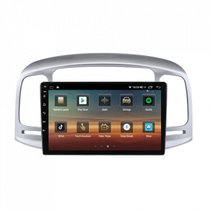 Navigatie dedicata cu Android Hyundai Accent III 2005 - 2010, 8GB RAM, Radio GPS Dual Zone, Display HD IPS 9" Touchscreen, Internet Wi-Fi si slot SIM 4G, Bluetooth, MirrorLink, USB, Waze