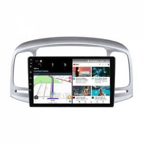 Navigatie dedicata cu Android Hyundai Accent III 2005 - 2010, 8GB RAM, Radio GPS Dual Zone, Display HD IPS 9" Touchscreen, Internet Wi-Fi si slot SIM 4G, Bluetooth, MirrorLink, USB, Waze
