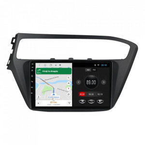 Navigatie dedicata cu Android Hyundai i20 2018 - 2020, 2GB RAM, Radio GPS Dual Zone, Display HD 9" Touchscreen, Internet Wi-Fi, Bluetooth, MirrorLink, USB, Waze