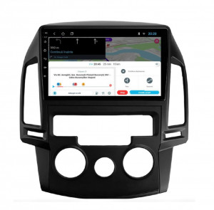 Navigatie dedicata cu Android Hyundai i30 2007 - 2012, clima manuala, 2GB RAM, Radio GPS Dual Zone, Display HD 9" Touchscreen, Internet Wi-Fi, Bluetooth, MirrorLink, USB, Waze