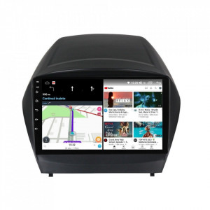 Navigatie dedicata cu Android Hyundai ix35 2009 - 2015, 6GB RAM, Radio GPS Dual Zone, Display HD IPS 9" Touchscreen, Internet Wi-Fi si slot SIM 4G, Bluetooth, MirrorLink, USB, Waze