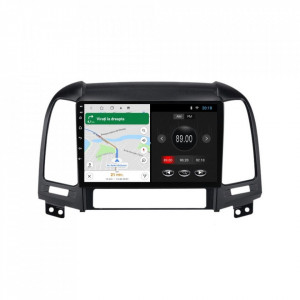 Navigatie dedicata cu Android Hyundai Santa Fe II 2006 - 2012, 1GB RAM, Radio GPS Dual Zone, Display HD 9" Touchscreen, Internet Wi-Fi, Bluetooth, MirrorLink, USB, Waze
