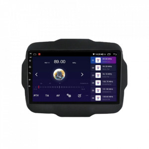 Navigatie dedicata cu Android Jeep Renegade dupa 2014, 4GB RAM, Radio GPS Dual Zone, Display HD IPS 9" Touchscreen, Internet Wi-Fi si slot SIM 4G, Bluetooth, MirrorLink, USB, Waze