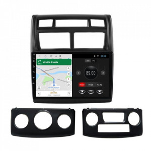 Navigatie dedicata cu Android KIA Sportage 2004 - 2010, 1GB RAM, Radio GPS Dual Zone, Display HD 9" Touchscreen, Internet Wi-Fi, Bluetooth, MirrorLink, USB, Waze