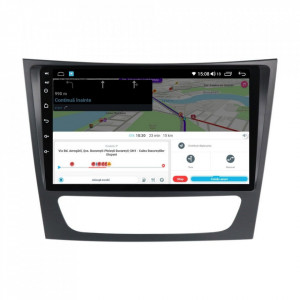 Navigatie dedicata cu Android Mercedes CLS C219 2004 - 2011, 4GB RAM, Radio GPS Dual Zone, Display HD IPS 9" Touchscreen, Internet Wi-Fi si slot SIM 4G, Bluetooth, MirrorLink, USB, Waze