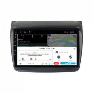 Navigatie dedicata cu Android Mitsubishi L200 2005 - 2015, 2GB RAM, Radio GPS Dual Zone, Display HD 9" Touchscreen, Internet Wi-Fi, Bluetooth, MirrorLink, USB, Waze