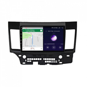 Navigatie dedicata cu Android Mitsubishi Lancer dupa 2007, 6GB RAM, Radio GPS Dual Zone, Display HD IPS 10" Touchscreen, Internet Wi-Fi si slot SIM 4G, Bluetooth, MirrorLink, USB, Waze