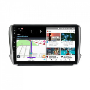 Navigatie dedicata cu Android Peugeot 2008 I 2013 - 2019, 4GB RAM, Radio GPS Dual Zone, Display HD IPS 10" Touchscreen, Internet Wi-Fi si slot SIM 4G, Bluetooth, MirrorLink, USB, Waze