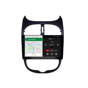 Navigatie dedicata cu Android Peugeot 206 1998 - 2012, 2GB RAM, Radio GPS Dual Zone, Display HD 9" Touchscreen, Internet Wi-Fi, Bluetooth, MirrorLink, USB, Waze
