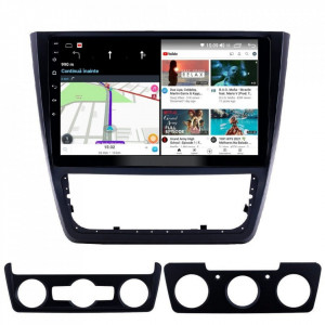 Navigatie dedicata cu Android Skoda Yeti 2009 - 2018, 4GB RAM, Radio GPS Dual Zone, Display HD IPS 10" Touchscreen, Internet Wi-Fi si slot SIM 4G, Bluetooth, MirrorLink, USB, Waze