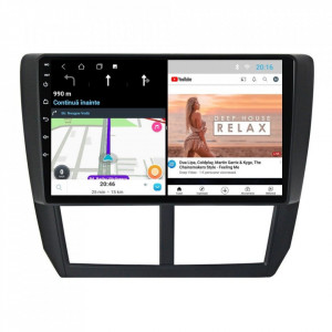 Navigatie dedicata cu Android Subaru Impreza / XV / WRX 2007 - 2014, 1GB RAM, Radio GPS Dual Zone, Display HD 9" Touchscreen, Internet Wi-Fi, Bluetooth, MirrorLink, USB, Waze