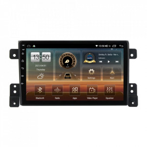 Navigatie dedicata cu Android Suzuki Grand Vitara 2005 - 2015, 6GB RAM, Radio GPS Dual Zone, Display HD IPS 9" Touchscreen, Internet Wi-Fi si slot SIM 4G, Bluetooth, MirrorLink, USB, Waze