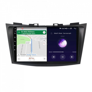 Navigatie dedicata cu Android Suzuki Swift IV 2010 - 2017, 4GB RAM, Radio GPS Dual Zone, Display HD IPS 9" Touchscreen, Internet Wi-Fi si slot SIM 4G, Bluetooth, MirrorLink, USB, Waze