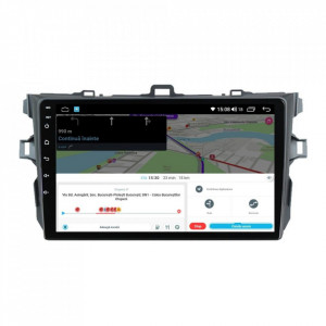 Navigatie dedicata cu Android Toyota Corolla 2007 - 2013, 6GB RAM, Radio GPS Dual Zone, Display HD IPS 9" Touchscreen, Internet Wi-Fi si slot SIM 4G, Bluetooth, MirrorLink, USB, Waze