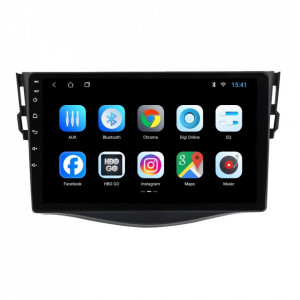 Navigatie dedicata cu Android Toyota Rav4 III 2005 - 2013, 2GB RAM, Radio GPS Dual Zone, Display HD 9" Touchscreen, Internet Wi-Fi, Bluetooth, MirrorLink, USB, Waze