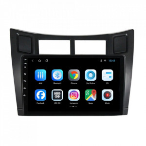 Navigatie dedicata cu Android Toyota Yaris 2006 - 2011, 1GB RAM, Radio GPS Dual Zone, Display HD 9" Touchscreen, Internet Wi-Fi, Bluetooth, MirrorLink, USB, Waze