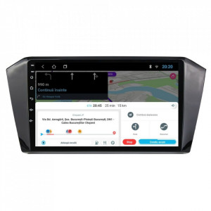 Navigatie dedicata cu Android VW Passat B8 dupa 2015, 1GB RAM, Radio GPS Dual Zone, Display HD 10" Touchscreen, Internet Wi-Fi, Bluetooth, MirrorLink, USB, Waze