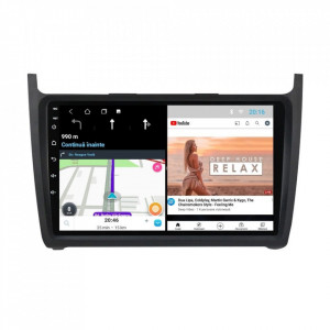Navigatie dedicata cu Android VW Polo 6R 2009 - 2018, 2GB RAM, Radio GPS Dual Zone, Display HD 9" Touchscreen, Internet Wi-Fi, Bluetooth, MirrorLink, USB, Waze