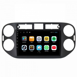 Navigatie dedicata cu Android VW Tiguan I 2012 - 2018, 1GB RAM, Radio GPS Dual Zone, Display HD 9" Touchscreen, Internet Wi-Fi, Bluetooth, MirrorLink, USB, Waze