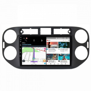 Navigatie dedicata cu Android VW Tiguan I 2012 - 2018, 8GB RAM, Radio GPS Dual Zone, Display HD IPS 9" Touchscreen, Internet Wi-Fi si slot SIM 4G, Bluetooth, MirrorLink, USB, Waze