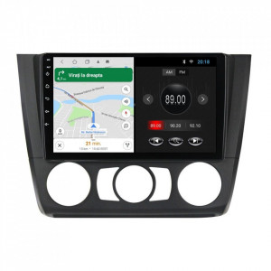 Navigatie dedicata cu Android BMW Seria 1 (E81 / E87) 2007 - 2013, clima manuala, 2GB RAM, Radio GPS Dual Zone, Display HD 9" Touchscreen, Internet Wi-Fi, Bluetooth, MirrorLink, USB, Waze