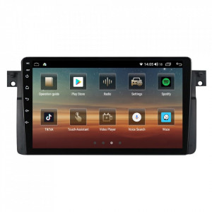 Navigatie dedicata cu Android BMW Seria 3 (E46) 1997 - 2005, 4GB RAM, Radio GPS Dual Zone, Display HD IPS 9" Touchscreen, Internet Wi-Fi si slot SIM 4G, Bluetooth, MirrorLink, USB, Waze