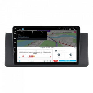 Navigatie dedicata cu Android BMW X5 (E53) 2000 - 2006, 6GB RAM, Radio GPS Dual Zone, Display HD IPS 9" Touchscreen, Internet Wi-Fi si slot SIM 4G, Bluetooth, MirrorLink, USB, Waze