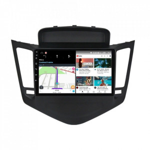 Navigatie dedicata cu Android Chevrolet Cruze 2008 - 2015, 8GB RAM, Radio GPS Dual Zone, Display HD IPS 9" Touchscreen, Internet Wi-Fi si slot SIM 4G, Bluetooth, MirrorLink, USB, Waze