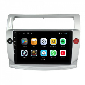 Navigatie dedicata cu Android Citroen C4 I 2004 - 2009, 1GB RAM, Radio GPS Dual Zone, Display HD 9" Touchscreen, Internet Wi-Fi, Bluetooth, MirrorLink, USB, Waze