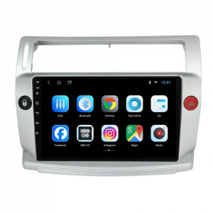 Navigatie dedicata cu Android Citroen C4 I 2004 - 2009, 2GB RAM, Radio GPS Dual Zone, Display HD 9" Touchscreen, Internet Wi-Fi, Bluetooth, MirrorLink, USB, Waze