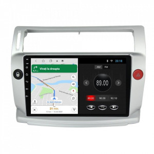 Navigatie dedicata cu Android Citroen C4 I 2004 - 2009, 2GB RAM, Radio GPS Dual Zone, Display HD 9" Touchscreen, Internet Wi-Fi, Bluetooth, MirrorLink, USB, Waze