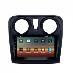 Navigatie dedicata cu Android Dacia Sandero II 2012 - 2020, 4GB RAM, Radio GPS Dual Zone, Display HD IPS 9" Touchscreen, Internet Wi-Fi si slot SIM 4G, Bluetooth, MirrorLink, USB, Waze