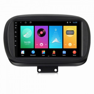 Navigatie dedicata cu Android Fiat 500X dupa 2014, 1GB RAM, Radio GPS Dual Zone, Display HD 9" Touchscreen, Internet Wi-Fi, Bluetooth, MirrorLink, USB, Waze