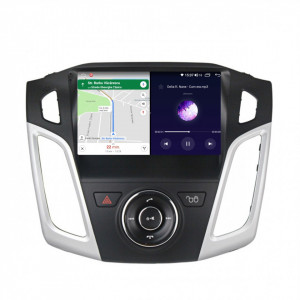 Navigatie dedicata cu Android Ford Focus III 2011 - 2018, 4GB RAM, Radio GPS Dual Zone, Display HD IPS 9" Touchscreen, Internet Wi-Fi si slot SIM 4G, Bluetooth, MirrorLink, USB, Waze