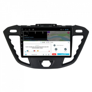 Navigatie dedicata cu Android Ford Transit / Tourneo Custom 2012 - 2018, 1GB RAM, Radio GPS Dual Zone, Display HD 9" Touchscreen, Internet Wi-Fi, Bluetooth, MirrorLink, USB, Waze