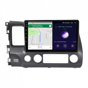 Navigatie dedicata cu Android Honda Civic VIII Sedan 2006 - 2011, 4GB RAM, Radio GPS Dual Zone, Display HD IPS 10" Touchscreen, Internet Wi-Fi si slot SIM 4G, Bluetooth, MirrorLink, USB, Waze