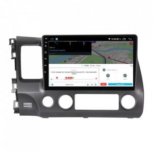 Navigatie dedicata cu Android Honda Civic VIII Sedan 2006 - 2011, 6GB RAM, Radio GPS Dual Zone, Display HD IPS 10" Touchscreen, Internet Wi-Fi si slot SIM 4G, Bluetooth, MirrorLink, USB, Waze