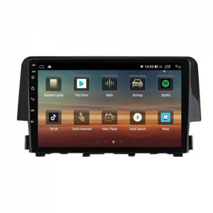 Navigatie dedicata cu Android Honda Civic X 2015 - 2021, 8GB RAM, Radio GPS Dual Zone, Display HD IPS 9" Touchscreen, Internet Wi-Fi si slot SIM 4G, Bluetooth, MirrorLink, USB, Waze