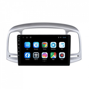 Navigatie dedicata cu Android Hyundai Accent III 2005 - 2010, 2GB RAM, Radio GPS Dual Zone, Display HD 9" Touchscreen, Internet Wi-Fi, Bluetooth, MirrorLink, USB, Waze