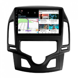 Navigatie dedicata cu Android Hyundai i30 2007 - 2012, clima automata, 4GB RAM, Radio GPS Dual Zone, Display HD IPS 9" Touchscreen, Internet Wi-Fi si slot SIM 4G, Bluetooth, MirrorLink, USB, Waze