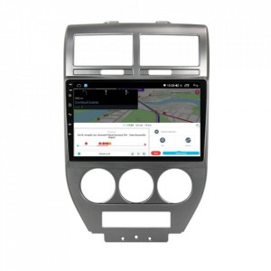 Navigatie dedicata cu Android Jeep Compass I 2006 - 2010, 6GB RAM, Radio GPS Dual Zone, Display HD IPS 10" Touchscreen, Internet Wi-Fi si slot SIM 4G, Bluetooth, MirrorLink, USB, Waze