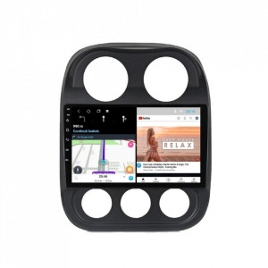 Navigatie dedicata cu Android Jeep Compass I 2011 - 2016, 2GB RAM, Radio GPS Dual Zone, Display HD 10" Touchscreen, Internet Wi-Fi, Bluetooth, MirrorLink, USB, Waze