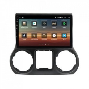 Navigatie dedicata cu Android Jeep Wrangler III (JK) 2014 - 2018, 4GB RAM, Radio GPS Dual Zone, Display HD IPS 10" Touchscreen, Internet Wi-Fi si slot SIM 4G, Bluetooth, MirrorLink, USB, Waze