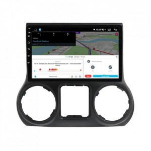 Navigatie dedicata cu Android Jeep Wrangler III (JK) 2014 - 2018, 4GB RAM, Radio GPS Dual Zone, Display HD IPS 10" Touchscreen, Internet Wi-Fi si slot SIM 4G, Bluetooth, MirrorLink, USB, Waze