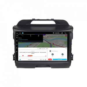 Navigatie dedicata cu Android KIA Sportage 2010 - 2016, 4GB RAM, Radio GPS Dual Zone, Display HD IPS 9" Touchscreen, Internet Wi-Fi si slot SIM 4G, Bluetooth, MirrorLink, USB, Waze