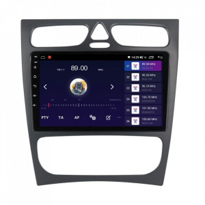Navigatie dedicata cu Android Mercedes C-Class W203 2000 - 2004, 4GB RAM, Radio GPS Dual Zone, Display HD IPS 9" Touchscreen, Internet Wi-Fi si slot SIM 4G, Bluetooth, MirrorLink, USB, Waze