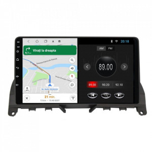 Navigatie dedicata cu Android Mercedes C-Class W204 2007 - 2011, 2GB RAM, Radio GPS Dual Zone, Display HD 9" Touchscreen, Internet Wi-Fi, Bluetooth, MirrorLink, USB, Waze