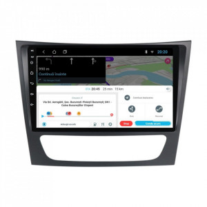 Navigatie dedicata cu Android Mercedes E-Class W211 2002 - 2009, 1GB RAM, Radio GPS Dual Zone, Display HD 9" Touchscreen, Internet Wi-Fi, Bluetooth, MirrorLink, USB, Waze